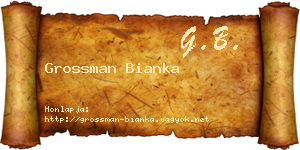 Grossman Bianka névjegykártya